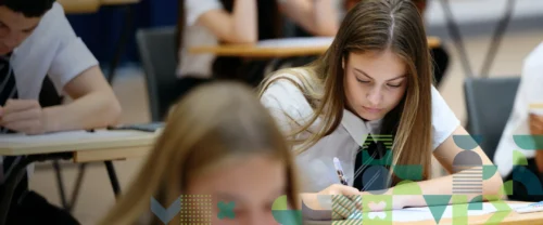 students taking part in exam