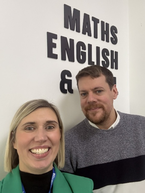 Sally Drury and Christopher Gould at Chesterfield College