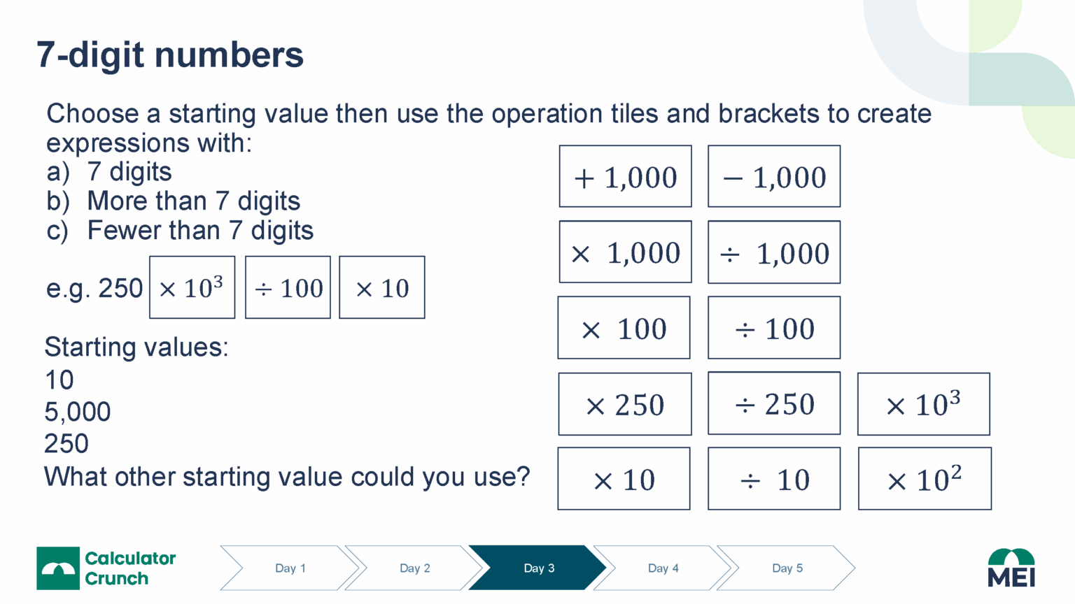 calculator operations menu | pdf | arithmetic |... Calculator Crunch - it's fun and free - MEI Primary