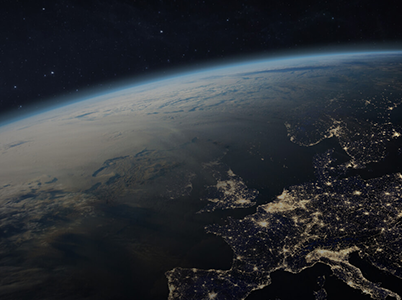 view of earth from space